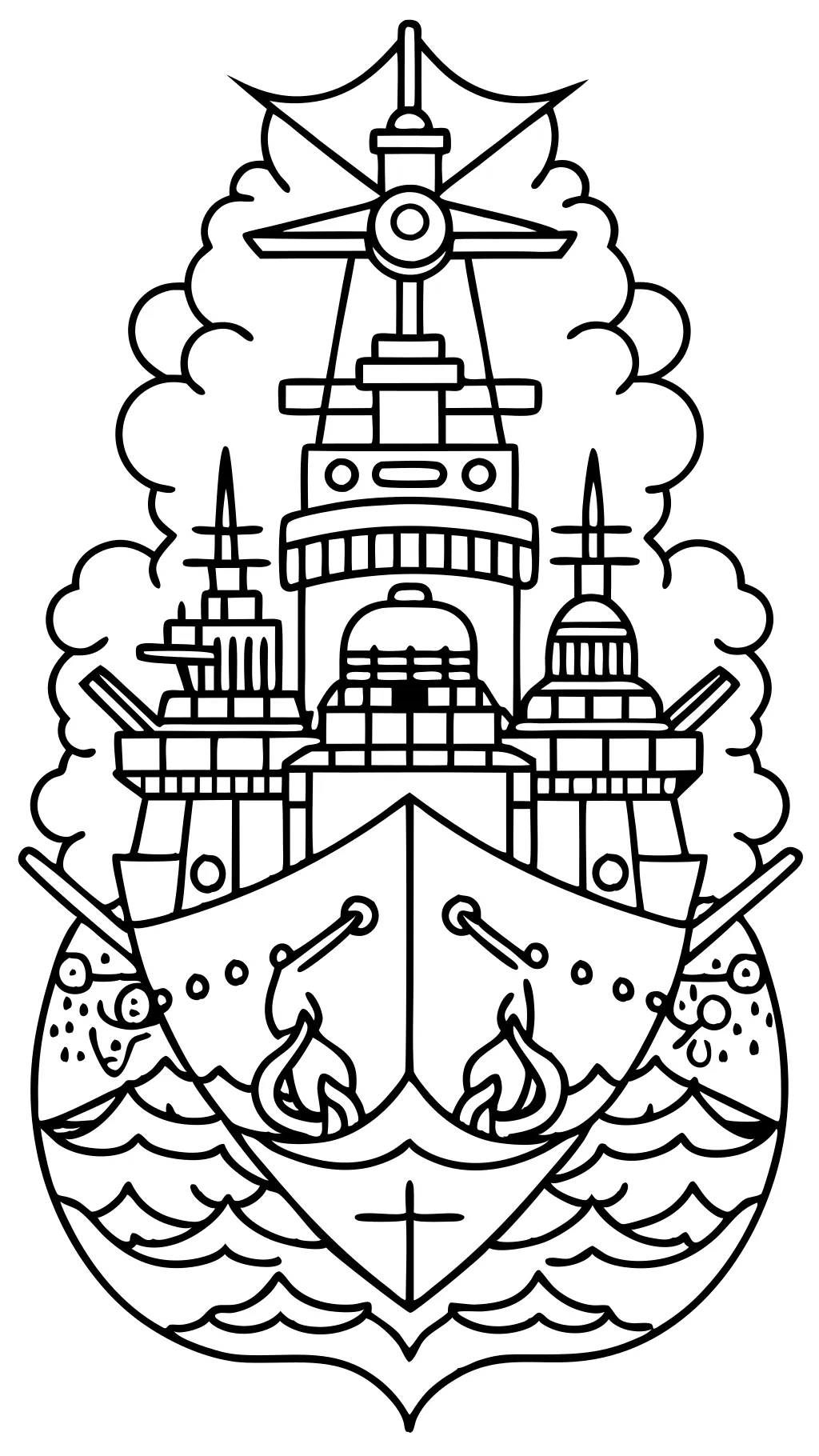 battleship coloring pages